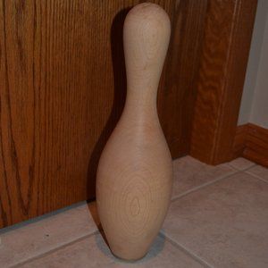 Genuine wood bowling pin